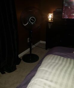 COSTWAY Pedestal Fan, Black-Double 3 Blades 32 61 CtRT0oYL