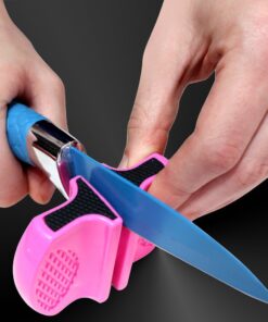 Chefcoo Kitchen Knife Set Plus Magnetic Strip and Sharpener One Cutlery Knives-Best Color Cooking Gadgets-Includes Cheese, Pizza, Paring, 14.5 x 10.9 x 1.5 inches, Red, Yellow, Blue, Green, Pink 20 61 E49GQROL