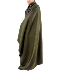 Olive Drab Green Warm Fire Retardant Blanket, 66" x 90" (80% Wool)-US Military Style 29 61 FoXWpRWS