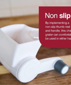 Zyliss Professional Cheese Grater, NSF Certified - Rotary Cheese Grater - Handheld Cheese Grater with Handle - Vegetable, Chocolate, Hard Cheese & Nut Grater - White Restaurant Cheese Grater 27 61 H3wLhpeL