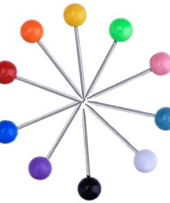 500 Pieces Map Push Pins Map Tacks Plastic Round Head Tacks with Steel Points, 1/8 Inch, 10 Colors 1/ 8 Inch 15 61 HkM9AC7L