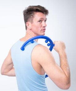 Body Back Buddy Classic - Trigger Point Massage Tool, Neck and Back Massager Handheld, Manual Self Massager, Massage Cane, Muscle Knot Remover with Instructions (Blue Marbled) Blue Marbled 22 61 Ic3SmhL