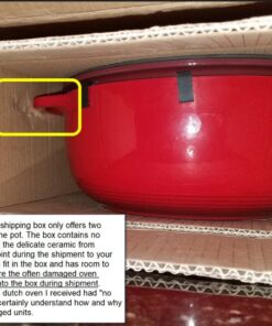 Lodge 4.5 Quart Enameled Cast Iron Dutch Oven with Lid – Dual Handles – Oven Safe up to 500° F or on Stovetop - Use to Marinate, Cook, Bake, Refrigerate and Serve – Island Spice Red 35 61 J2fa0EfL