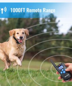 Petrainer Shock Collar for Dogs - Waterproof Rechargeable Dog Training E-Collar with 3 Safe Correction Remote Training Modes, Shock, Vibration, Beep for Dogs Small, Medium, Large 27 61 LO5dWSOL