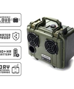 DemerBox DB2: Waterproof, Portable, and Rugged Outdoor Bluetooth Speakers. Loud Sound, 40+ hr Battery Life, Dry Box + USB Charging (Pesaro Green) Pesaro Green 19 61 Mat6cT9L