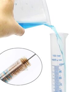 APLANET Plastic Graduated Cylinders and Beakers, 10ml, 25ml, 50ml, 100ml Cylinders with 50ml, 100ml, 250ml, 500ml, 1000ml Beakers and 1 Tube Brush, Ideal for Home and School Science Lab 27 61 QrMl1DmL