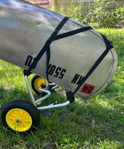 Bonnlo Kayak Cart Canoe Dolly Fishing Kayak Accessories Carrier Foldable Paddle Board Trolley Boat Trailer Transport with NO-Flat Airless Tires Wheels and 2 Ratchet Straps Kickstands- "U"shape 36 61 RIxPe EL