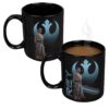 STAR WARS Rey Heat Changing Coffee Mug, 20oz - Lightsaber Image Reveals with Heat - Ceramic - Officially Licensed - Gift for Kids and Adults
