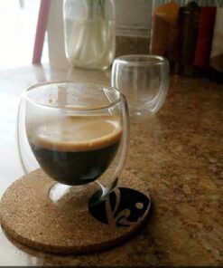 Kitchables Espresso Shot Glass, Durable Double Walled Espresso Cups, Clear Shot Glasses for Coffee Shots, Espresso Cups Set of 4, 2.7oz Tasas Transparente Para Café Bonitas 2.7oz Pack of 4 39 61 SA3G cbL