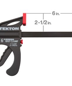 TEKTON 6 Inch Ratchet Bar Clamp / 12 Inch Spreader | 39181 Single Clamp 6 in. 7 61 Sat M7L