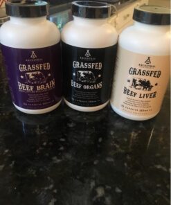 Ancestral Supplements Grass Fed Beef Brain Supplement with Beef Liver, Whole Food Brain Support Promotes Brain, Mood, and Memory Health, Brain and Liver Health Formula Capsules, Non-GMO, 180 Capsules 22 61 UANd5tL