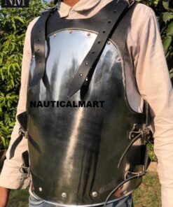 Armor Medieval Merc Steel Cuirass Breast Plate Body Armor Silver One Size 7 61 URUatSBL