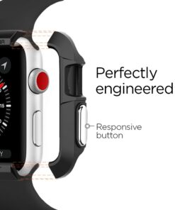 Spigen Rugged Armor Designed for Apple Watch Case for 42mm Series 3/Series 2/1/Original (2015) - Black 42 61 V31551FL