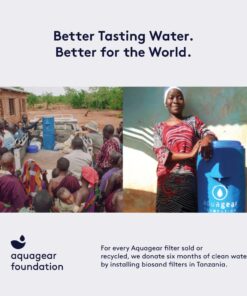 Aquagear Water Filter Pitcher – Lead, Chlorine, PFOA/PFOS, Microplastics Filter, 10 Cup, 120 Gallon Filter Life - Filter Media Made in USA 28 61 YN74TCEL