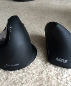 Anker 2.4G Wireless Vertical Ergonomic Optical Mouse, 800 / 1200 /1600 DPI, 5 Buttons for Laptop, Desktop, PC, Macbook - Black 42 61 Ztya6PtL