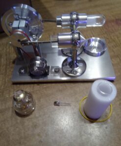 Sunnytech Hot Air Stirling Engine Motor Model Educational Toy Electricity Generator Colorful LED (SC001) SC001 32 61 aBOi5jrL