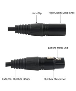 DISINO XLR Splitter Cable, 3 Pin XLR Female to Dual XLR Male Patch Y Cable Balanced Microphone Splitter Cord Audio Adaptor- 1.5 Feet 1.6 Feet 13 61 aJKZxU8L 1