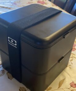 monbento - Large Bento Box MB Square Onyx with Compartments - Leakproof Lunch Box for Work or Meal Prep - BPA Free - Food Grade Safe - Black Black Onyx 23 61 aWswJmgL