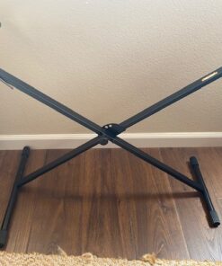 Stage Rocker Single-X Style Classic Folding Keyboard & Digital Piano Stand, Adjustable Width & Height, Durable & Sturdy, Easy to Assemble for Travel/Storage, Sleek Black, Powered by Hamilton(SR524000) 34 61 bDCPTKkL 1