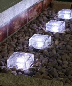 LED Ice Cube Lights,Solar Glass Brick Light,LED Landscape Light Buried Light Square Cube,Frosted Glass Light for Outdoor Path Road Yard Christmas 4 pcs(Cold White) Cold White 13 61 bwrkvPTL