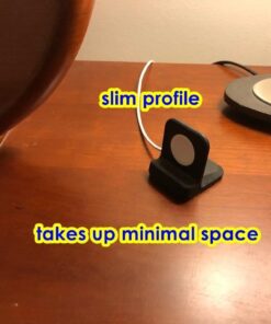 Spigen S350 Designed for Apple Watch Charger Stand Apple Watch Ultra 2/Apple Watch Ultra, Series 9/8/SE2/7/6/SE/5/4/3/2/1 49/45/44/42/41/40/38mm Durable TPU with Non-Slip Stable Base - Black 54 61 djj91ZDL