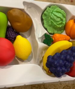 Learning Resources Fresh Picked Fruit And Veggie Tote, 17 Piece, Age 18 months+, Multicolor,8 L x 9 W in One Size 30 61 eJQCGVL