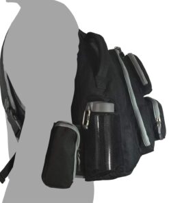 K-Cliffs Heavy Duty Sling Backpack Water-Resistant Laptop Bookbag Body Bag Bright Color Safety Reflective Stipe Black V2 16 61 fDbldtFL