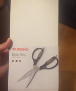 Kitchen Shears, TANSUNG Kitchen Scissors Heavy Duty Dishwasher Safe Food Scissors, Multipurpose Scissors Stainless Steel Kitchen Scissors for Chicken, Poultry, Vegetables, Meat, Fish, Herbs, BBQ Black 56 61 gjaVYAPL