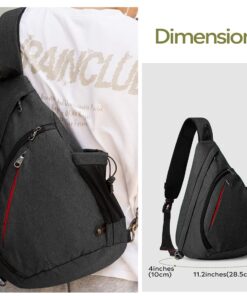 Alternative view of OutdoorMaster Sling Bag, Hiking Daypack, Crossbody Shoulder Chest Urban Outdoor Travel Backpack for Women & Men L07-black