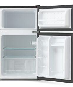 Midea WHD-113FSS1 Compact Refrigerator, 3.1 cu ft, Stainless Steel Double Door 34 61 mXvpv0sL
