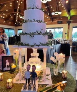 Crafts Central Small 13" Inch Lighted Plastic Water Fountain for Weddings, Cake Centerpiece, and Office Decor 19 61 n fKEeeL