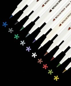 Sunflower Metallic Marker Pens, For Card Making,DIY Photo Album, Use On Any Surface-Paper,Glass,Plastic,Pottery,Wood?Set of 10 Colors(Brush Tip) 9 61 o8NzXriL