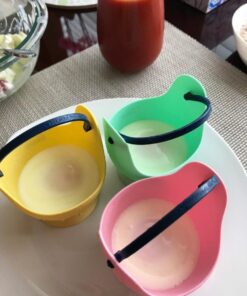 Egg Poacher - Skoo Silicone Egg Poaching Cups + Lids + Ebook - Egg Cooker Set - Perfect Poached Egg Maker - For Stove Top, Microwave and Instant Pot (Green, Red, Yellow, Turquoise, Dark Blue) Green, Red, Yellow, Turquoise, Dark Blue 35 61 oDkg3JsL