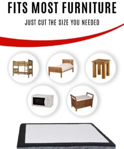 SlipToGrip Non Slip Furniture Gripper Pads | Non Skid Surface Pads Stop Sliding | Pre-Scored Multi Pack with 3/8" Felt Core (8 Pads) | Create Custom Sizes 4", 2", 1" | Anti Slip Rubber Protects Floors Square 8 pack 24 61 ospx6ZpL