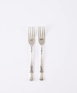 Mud Pie MRS, Plate and Fork Set, White 11 61 pw5i2VvS