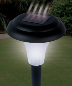 Pure Garden 82-5629 Solar Powered Outdoor Lights  LED Stake Spotlight Fixture, 13.5", Black, 8 Set 9 61 rkXESX L