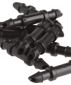 Raindrip 312050B Drip Irrigation Fittings Single Barbed Coupling Connectors, 1/4-Inch, 50 Per Bag, for Trees, Shrubs, Black 13 61 srRDQhBL