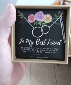 KEDRIAN Friendship Necklace, 925 Sterling Silver, Best Friend Necklaces, Friendship Gifts for Women, Bestfriend Birthday Gift, Gifts for Friends, Friend Gifts for Women, Womens Friendship Necklace To My Best Friend 11 61 tU0b8sOL