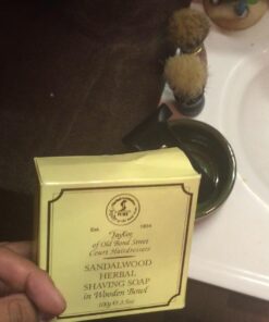 Taylor of Old Bond Street Sandalwood Shaving Soap in a Wooden Bowl, 3.5 oz. 1 27 61 tyLOdUL