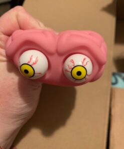 Flippy Brain Squishy Eye Popping Squeeze Fidget - Stress Relief Ball - Anxiety Reducer Sensory Play - Gag for Boys and Girls - Suitable for Autism, ADHD 22 61 uC ta9EL