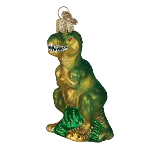 Old World Christmas Dinosaurs Glass Blown Ornaments for Christmas Tree,T-Rex T-Rex