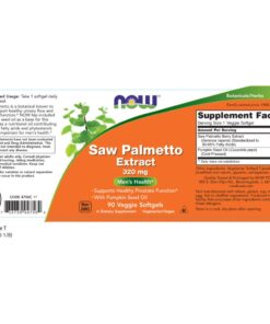 NOW Supplements, Saw Palmetto Extract 320 mg with Pumpkin Seed Oil, Men's Health*, 90 Veg Softgels 10 61 vdR1HmVL