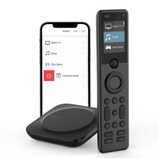 SofaBaton X1 Universal Remote Control with Hub & APP, Smart Remote with One-Touch Activities, Compatible with Alexa for Voice Control, Control up to 60 Entertainment IR/Bluetooth Devices 2023 Latest X1 Remote Set