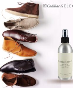 Cadillac Select Premium Water Repellent & Stain Protector Waterproofing Spray Great for use on Suede Shoes, Sheepskin, Nubuck, and Leather Non-aerosol 15 6100ClYoTgL