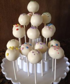 Nordic Ware 50008 Tiered Cake Pop Display Stand, Holds 37 pieces, White 27 61027EziH4L