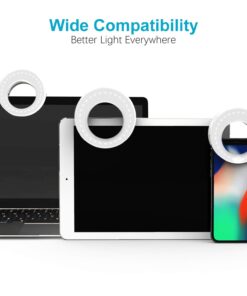 QIAYA Selfie Light Ring Lights LED Circle Light Cell Phone Laptop Camera Photography Video Lighting Clip On Rechargeable 36 6103OoVwjLL