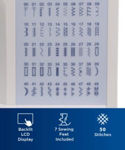 Brother Sewing Machine, CS5055PRW, Project Runway, 50 Built-in Stitches, LCD Display, 7 Included Sewing Feet 23 61042mzZvLL