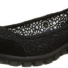 Skechers Sport Women's EZ Flex Sweetpea Slip-On Flat 6 Wide Black 24 6104LGSc3TL
