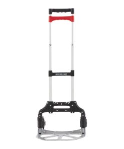 Alternative view of Magna Cart Personal 150 Pound Capacity Aluminum Folding Hand Truck with Telescopic Handle and Foldable Wheels for Industrial, Black and Red Black/Red