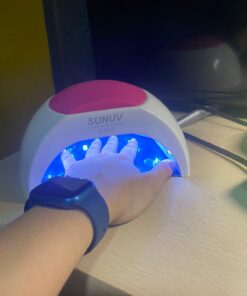 SUNUV SUN2C 48W UV Light for Nails, UV LED Nail Lamp with 4 Timer Settings, User-Friendly LED Nail Light Compatible with All Gel Types, Quick Drying Nail Dryer Pink 34 6107wwel00L